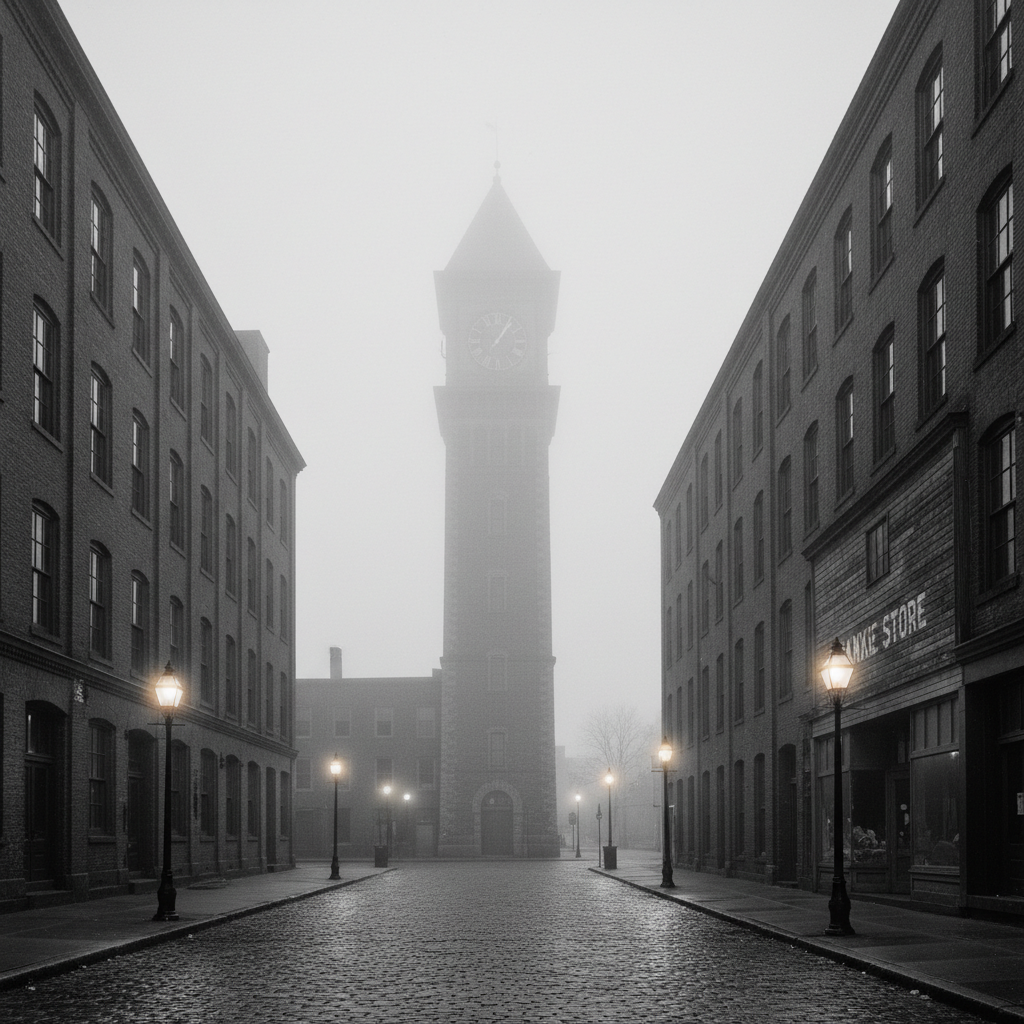 The Ayer Mills clock tower in Lawrence, Massachusetts — the neighborhood that inspired Bread & Scali